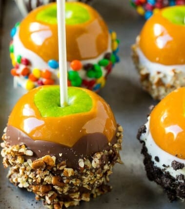 caramel and candy apples